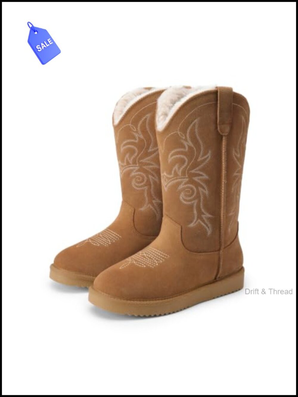 Suede Knee High Winter Boots with Faux Fur Lining Non Slip